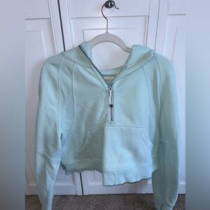 Lululemon Scuba Oversized Half Zip Hoodie in Delicate Mint